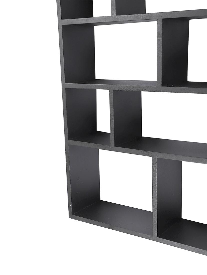 home sparkle engineered wood multipurpose eight partition compartment wall shelf rack (black) - 18078289 - Standard Image - 4