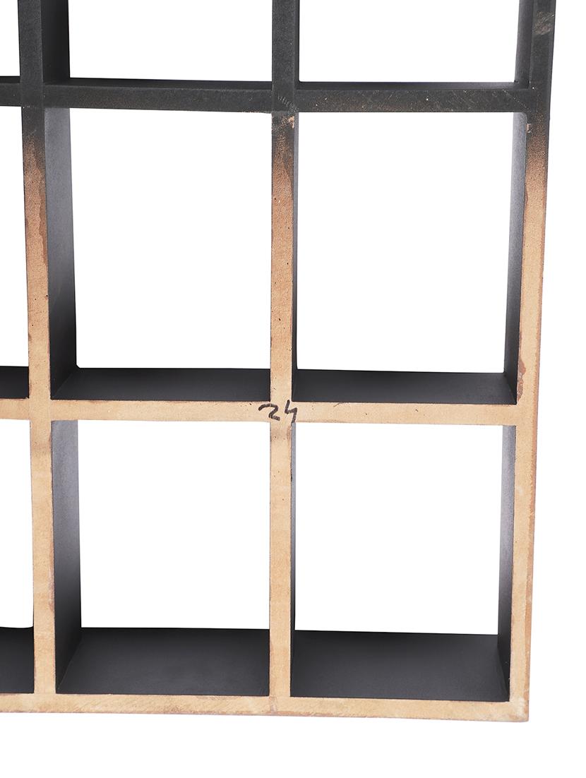 home sparkle engineered wood multipurpose nine partition compartment wall shelf rack (black) - 18078294 - Standard Image - 4