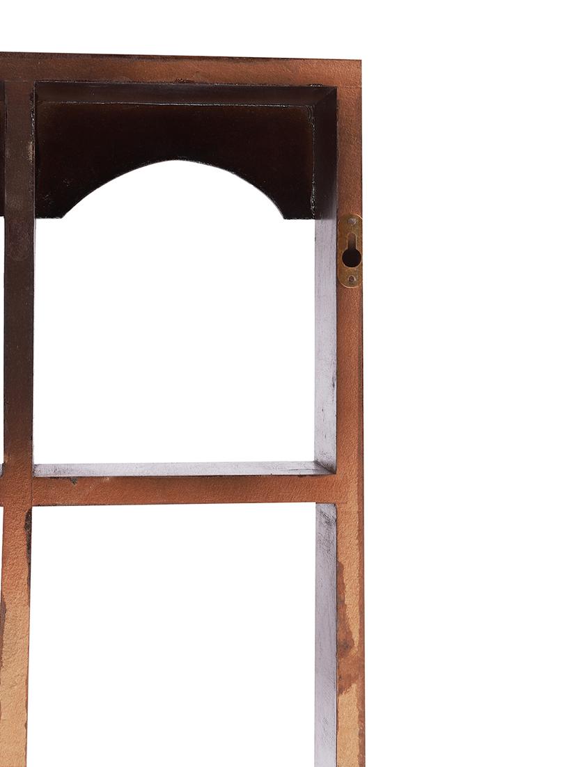 home sparkle engineered wood multipurpose nine partition compartment wall shelf rack (black) - 18078295 - Standard Image - 4