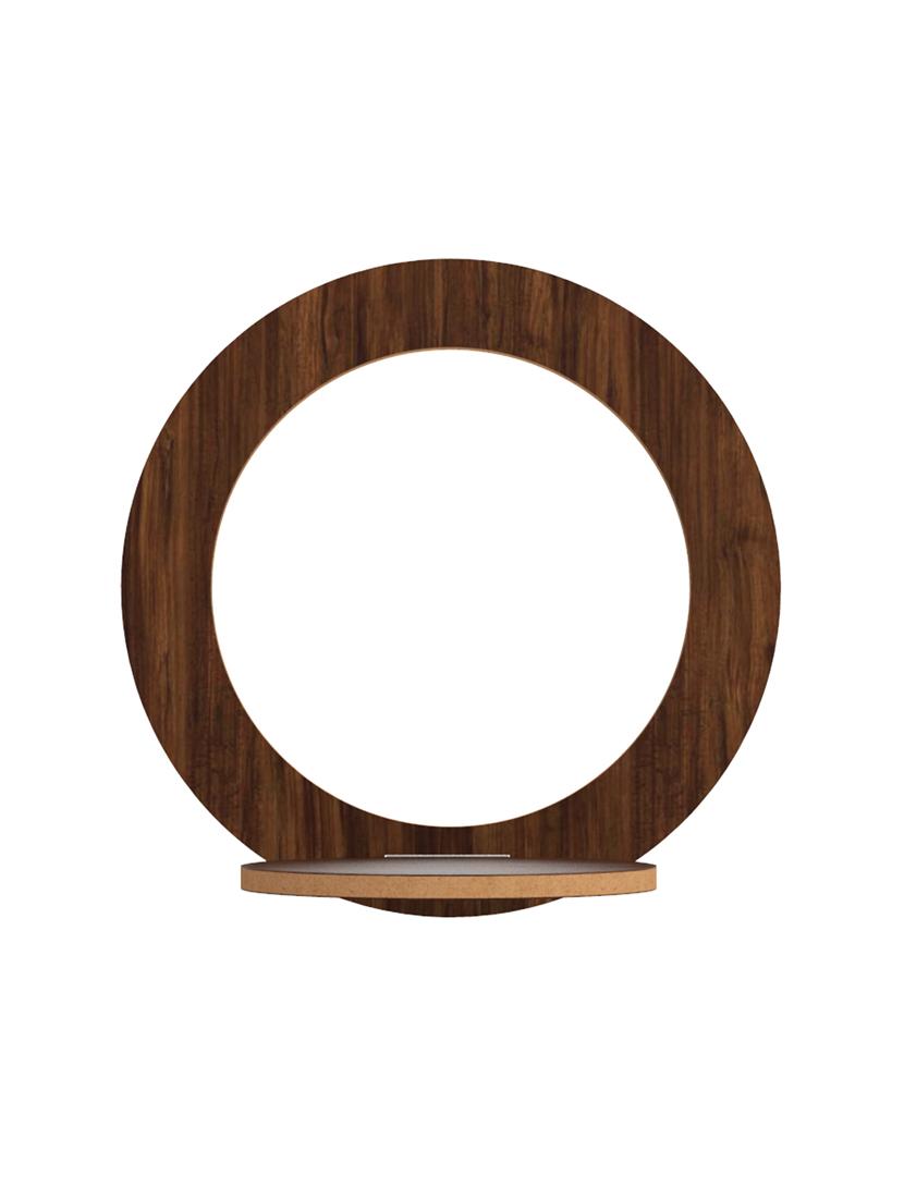 home sparkle mdf four round shelves rack | wall mounted floating shelves (dark brown) - 18078299 -  Standard Image - 1