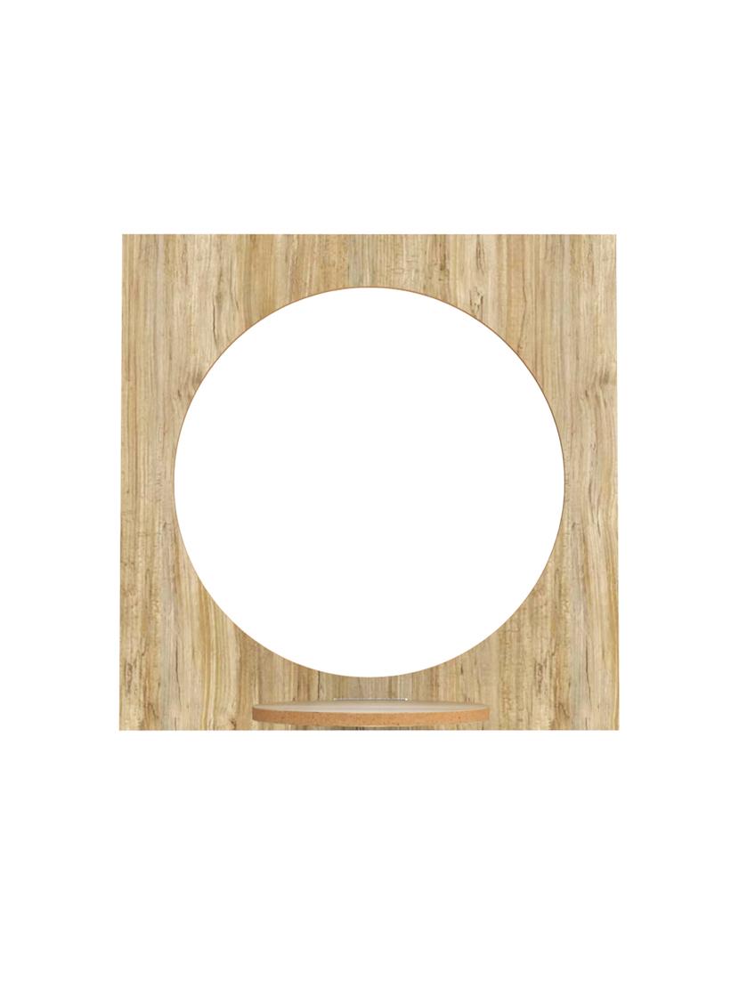 home sparkle mdf four round shelves rack | wall mounted floating shelves (dark brown) - 18078300 - Standard Image - 1