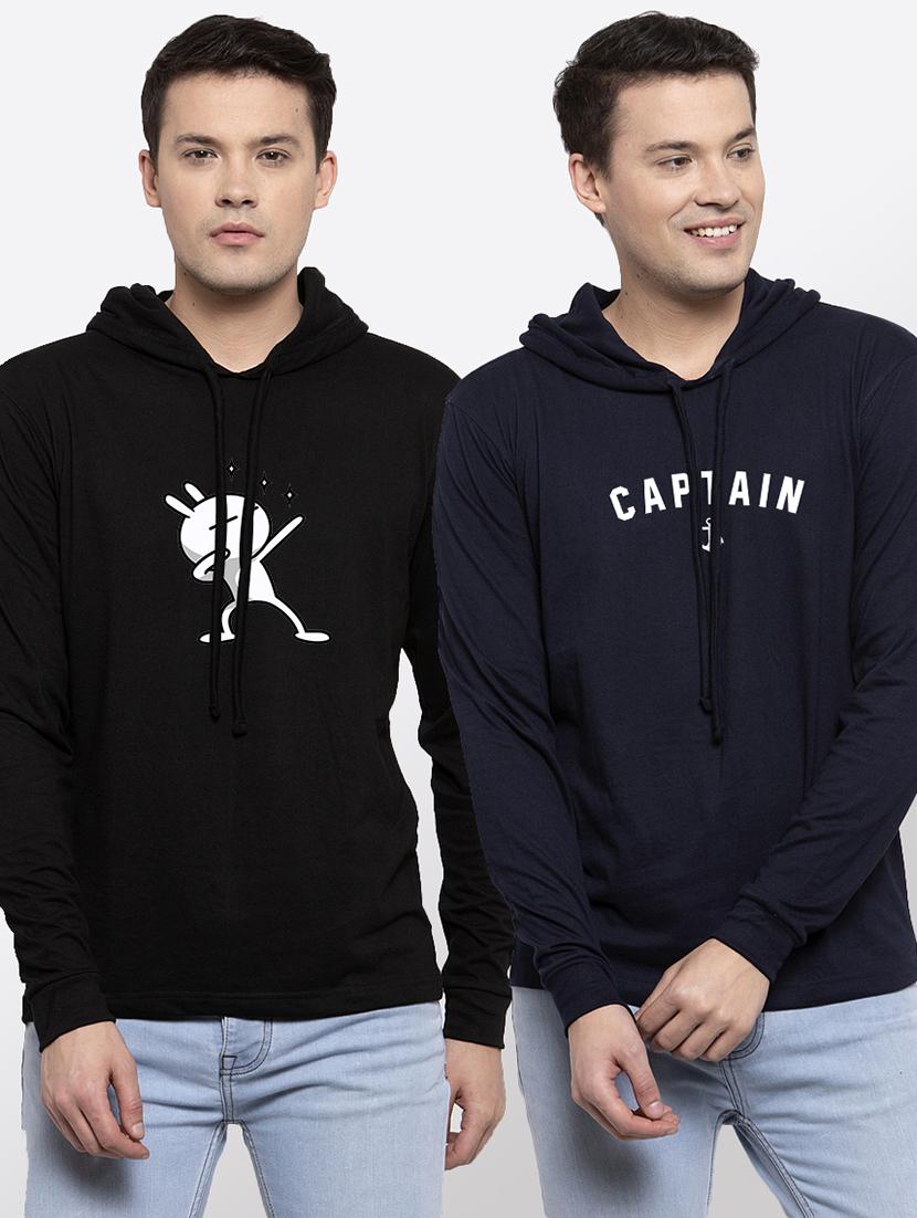 set of 2 chest printed t-shirt - 18079296 - Zoom Image - 0