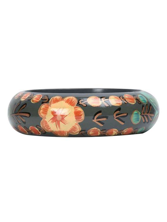 multi colored wood bangle
