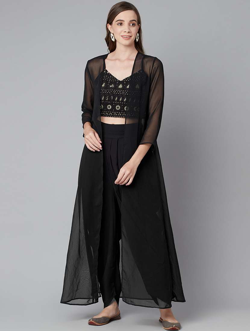 black rayon fusion  set