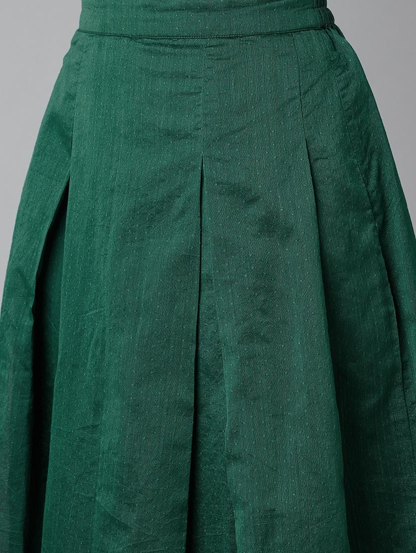 green cotton skirt top set - 18079725 - Standard Image - 4