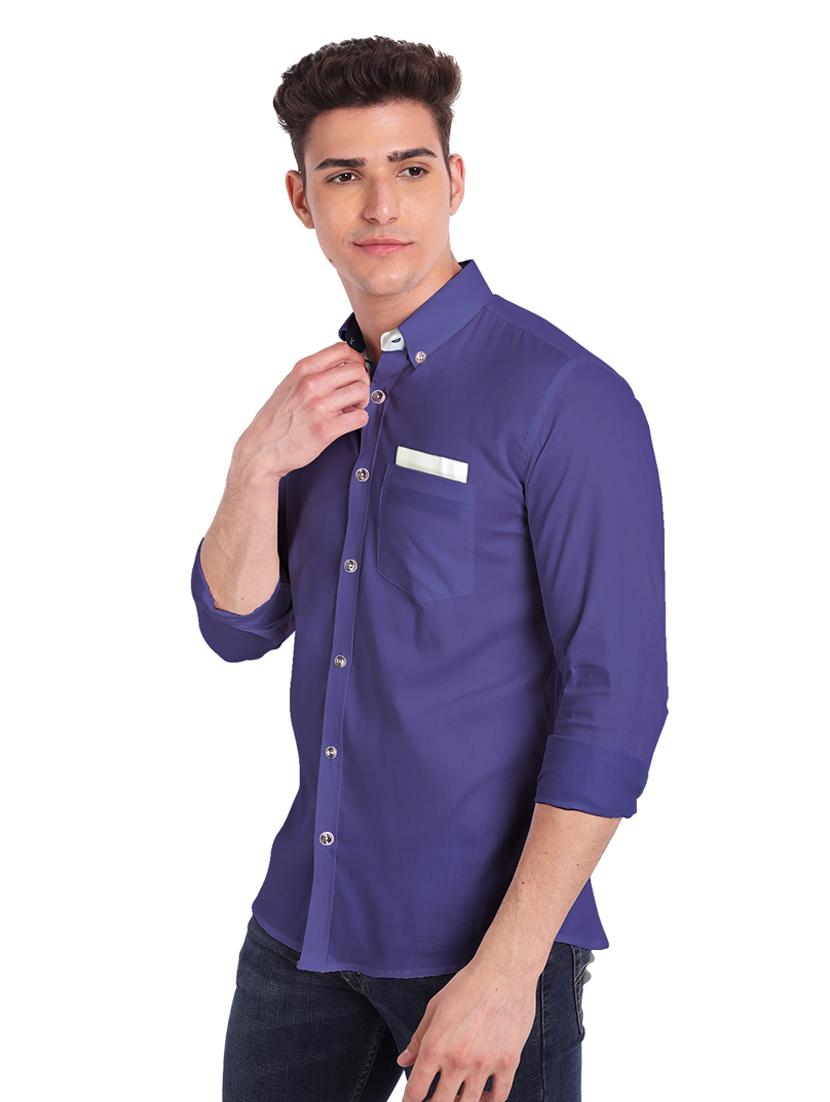 mens solid casual shirt - 18079880 - Standard Image - 1