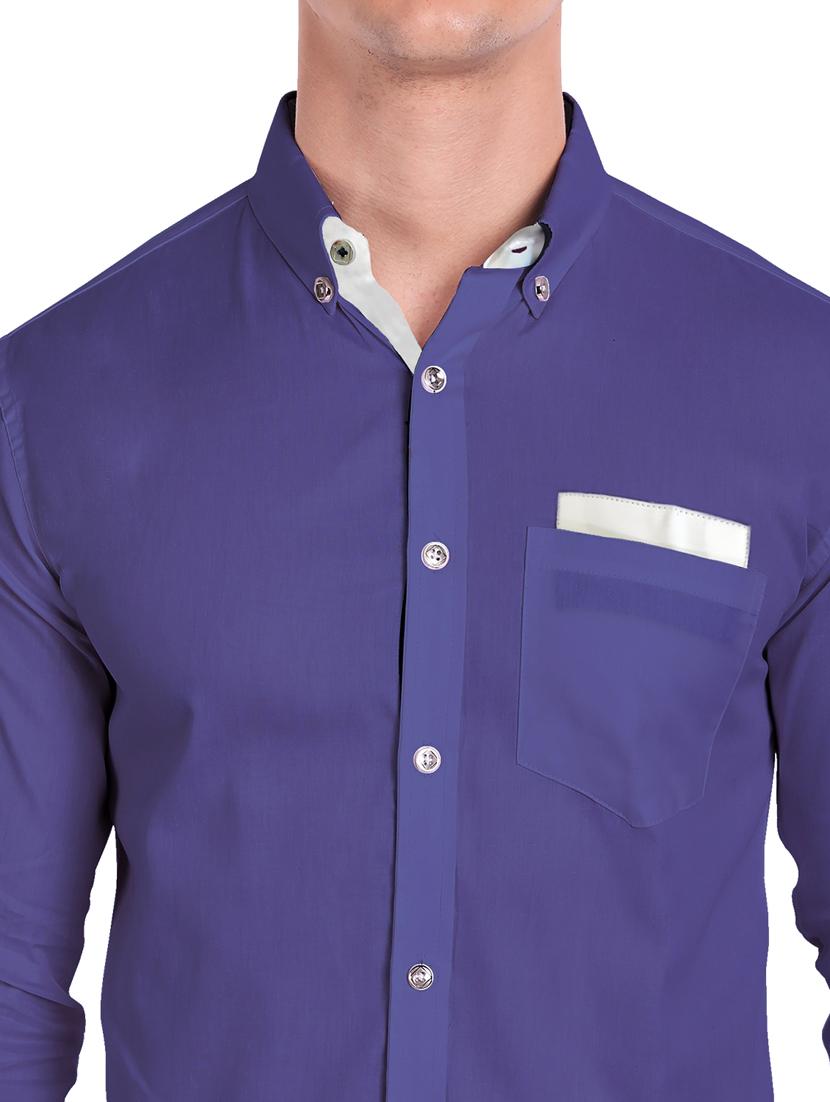 mens solid casual shirt - 18079880 - Standard Image - 4