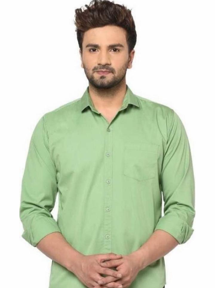 green cotton shirt - 18080122 -  Standard Image - 1