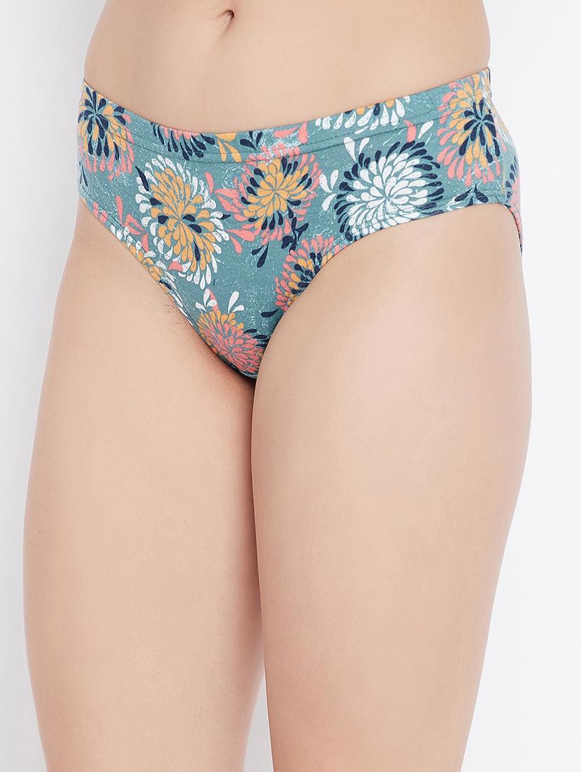 green printed hipster panty - 18080274 - Standard Image - 1