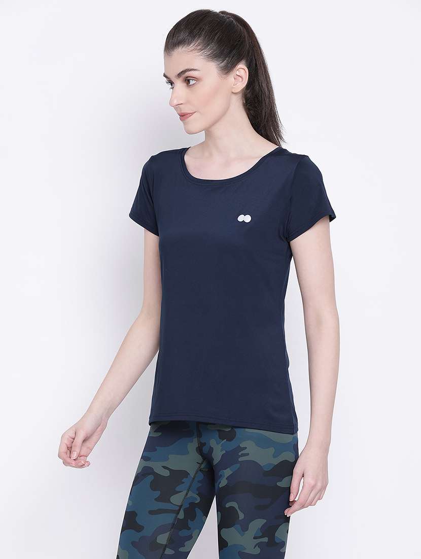 women's plain round neck t-shirt - 18080761 -  Standard Image - 1