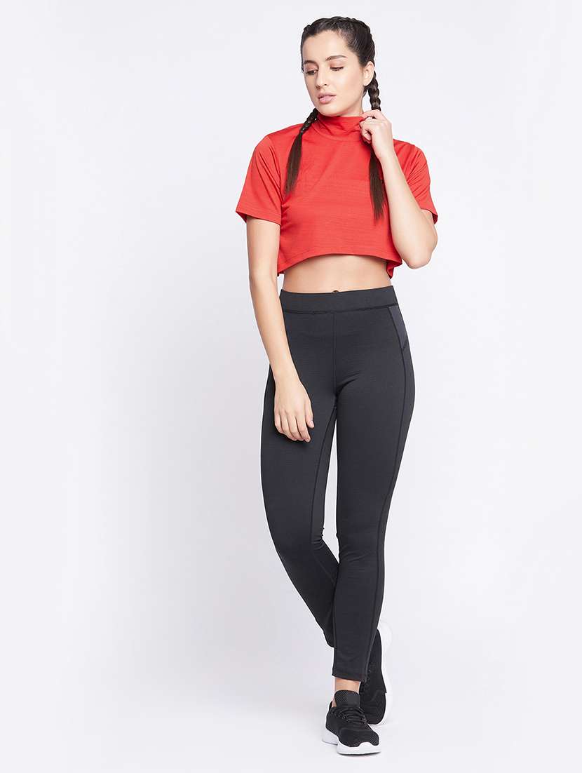 Women's Plain Turtle Neck T Shirt