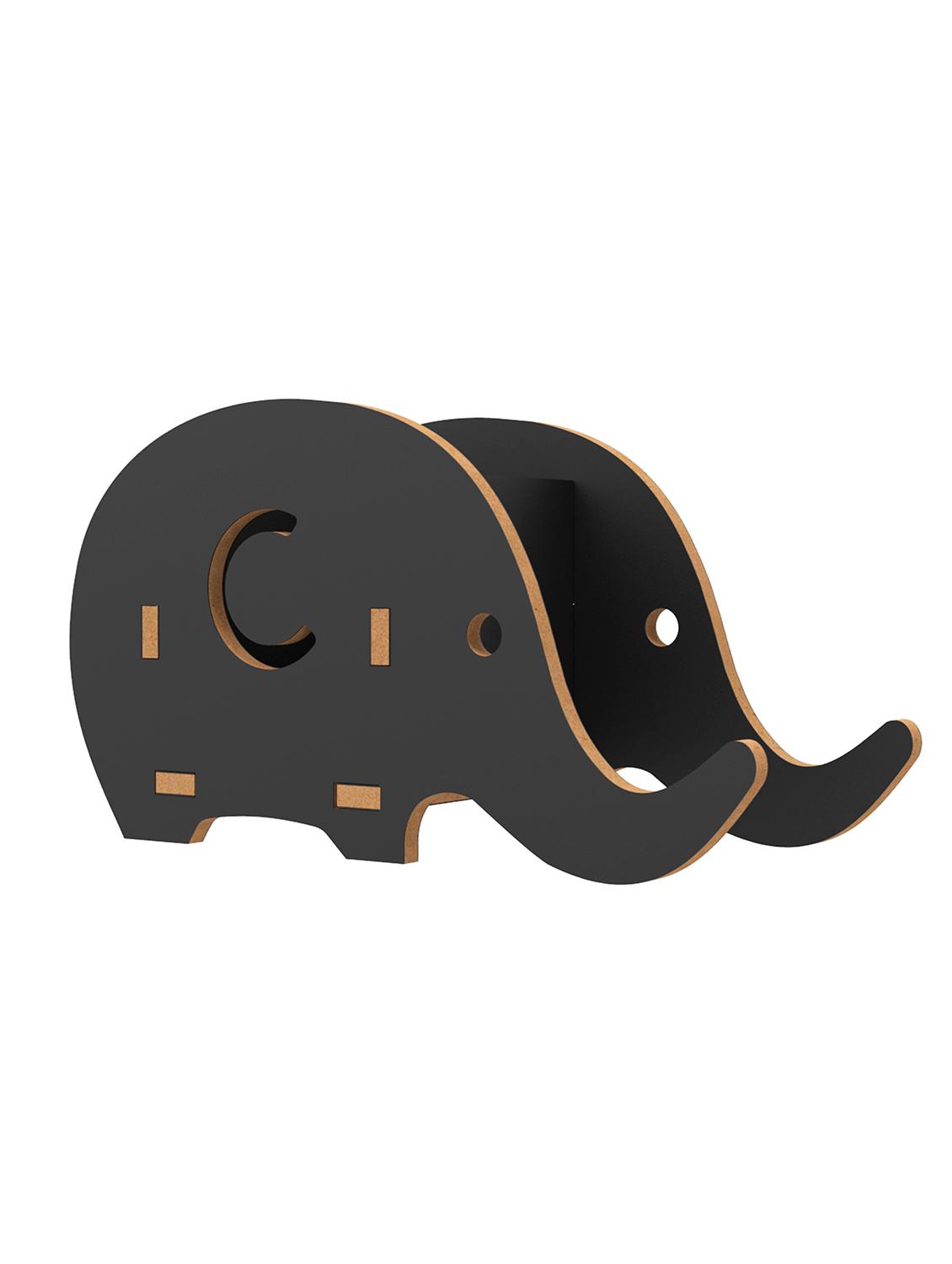 home sparkle elephant shape mdf designer remote control holder stand organizer (dark brown) - 18080962 -  Standard Image - 1