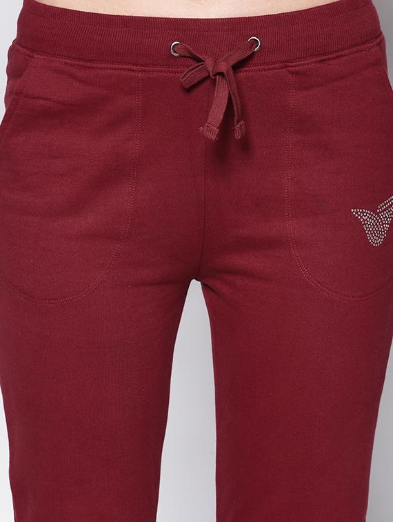 drawstring waist solid track pant - 18081104 - Standard Image - 4