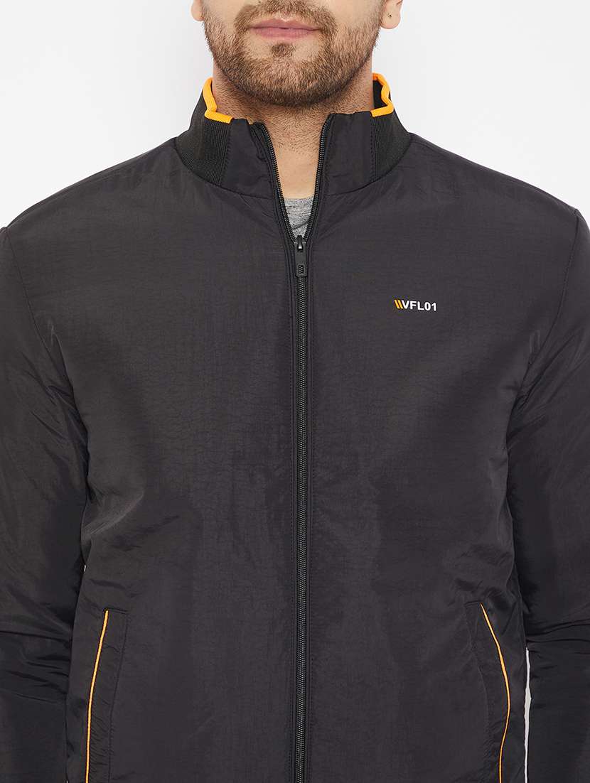 black solid bomber jacket - 18081399 -  Standard Image - 4