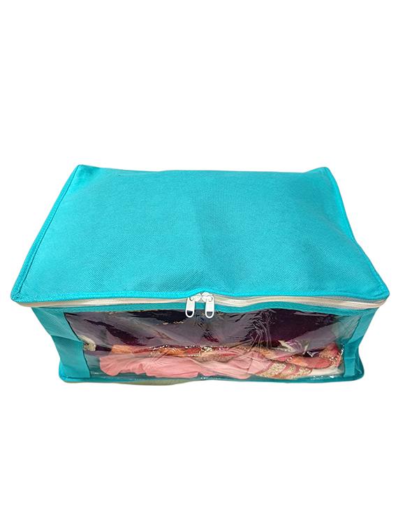 blue satin utility bag - 18081467 - Standard Image - 1