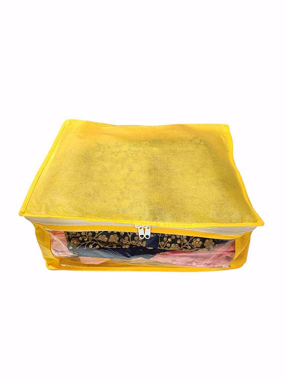 yellow satin utility bag - 18081470 - Standard Image - 1