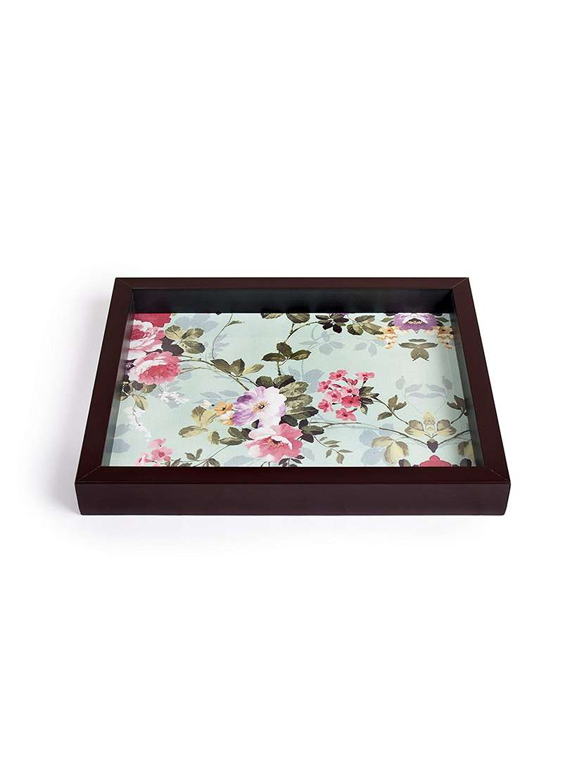 fireflies handcrafted serving tray with acrylic insert for dining tableware (pack of 1, vintage charm)