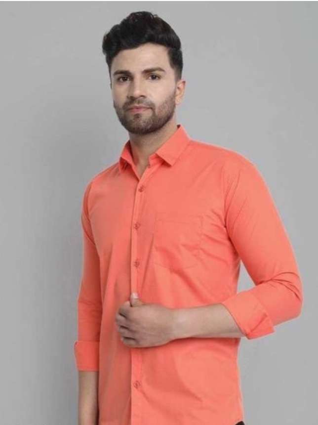 orange cotton shirt - 18082070 -  Standard Image - 1