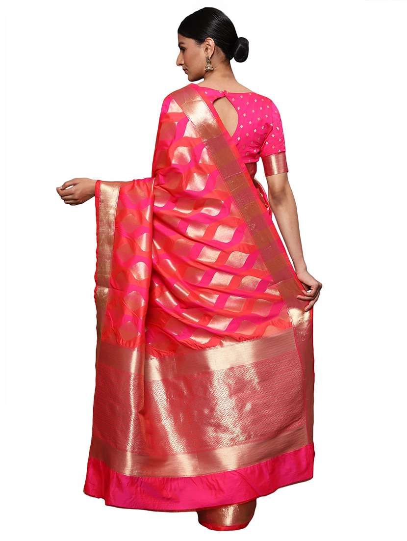 zari work banarasi saree with blouse - 18082235 - Standard Image - 1
