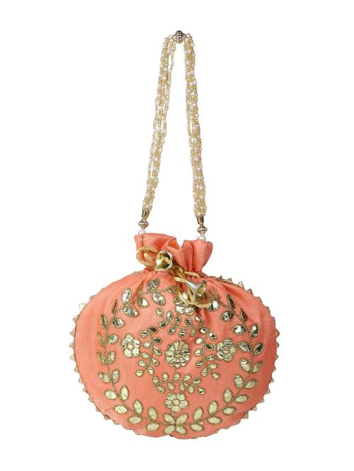 pink cotton polyester blend ethnic potli - 18082802 - Standard Image - 0