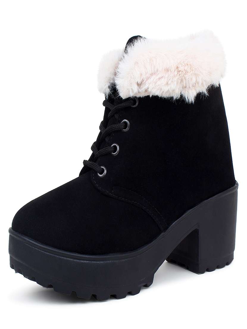 black suede ankle  boots