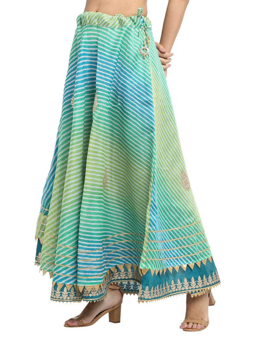 multi colored cotton flared skirt - 18083498 -  Standard Image - 1
