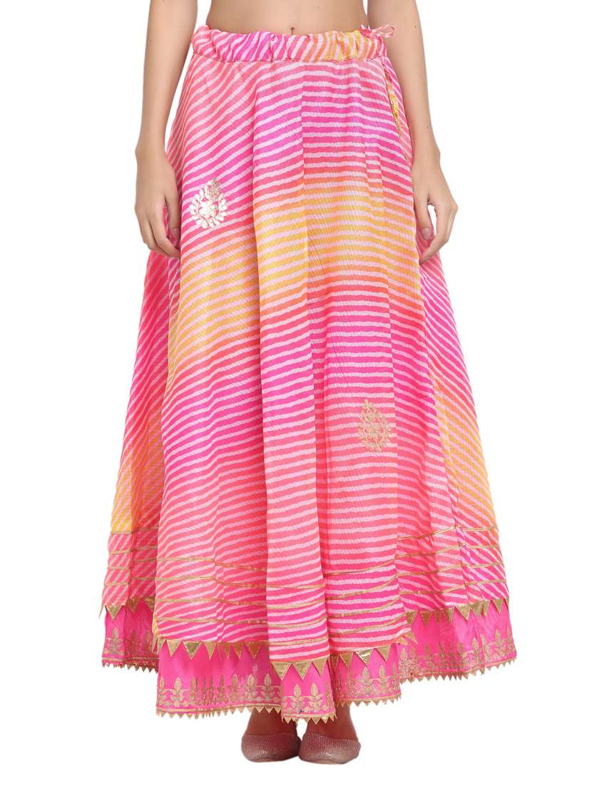multi colored cotton flared skirts - 18083500 -  Standard Image - 1