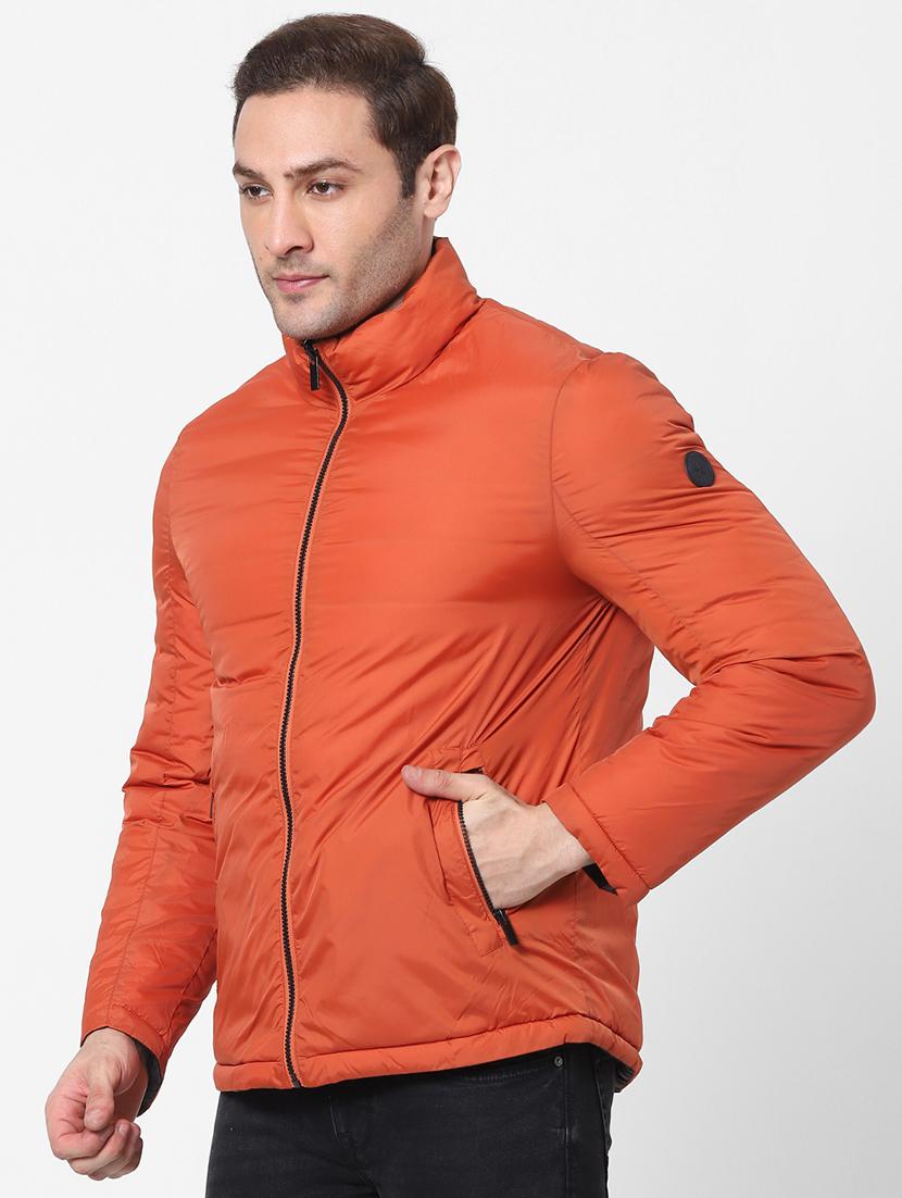 orange solid bomber jacket - 18083811 - Standard Image - 1