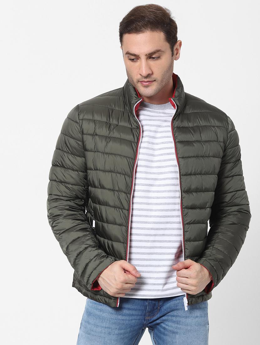 red solid bomber jacket - 18083814 - Standard Image - 4