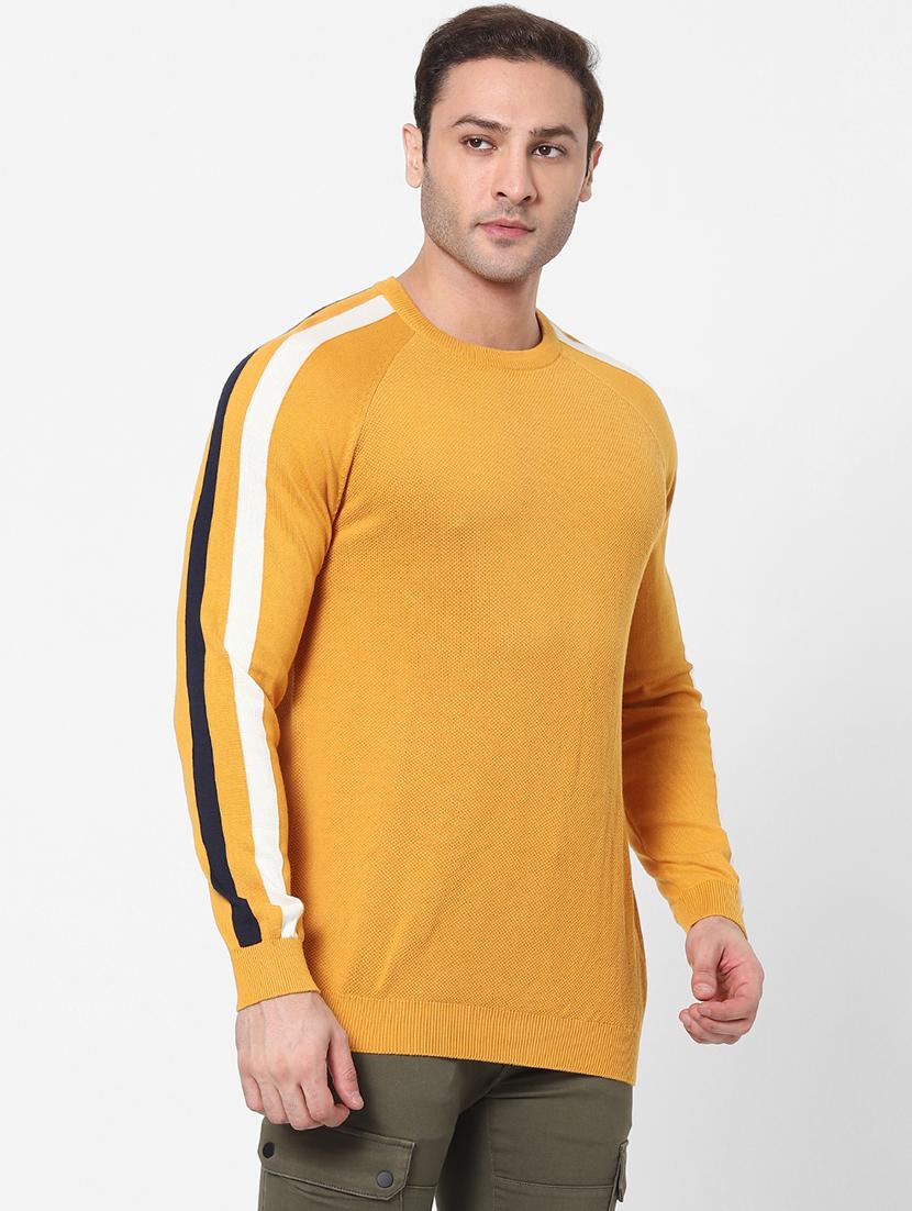 yellow side taped pullover - 18083840 - Standard Image - 1