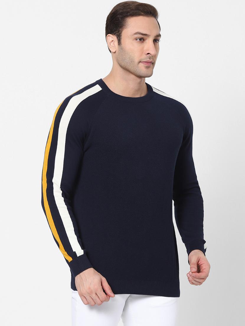 navy blue side taped pullover - 18083847 -  Standard Image - 1