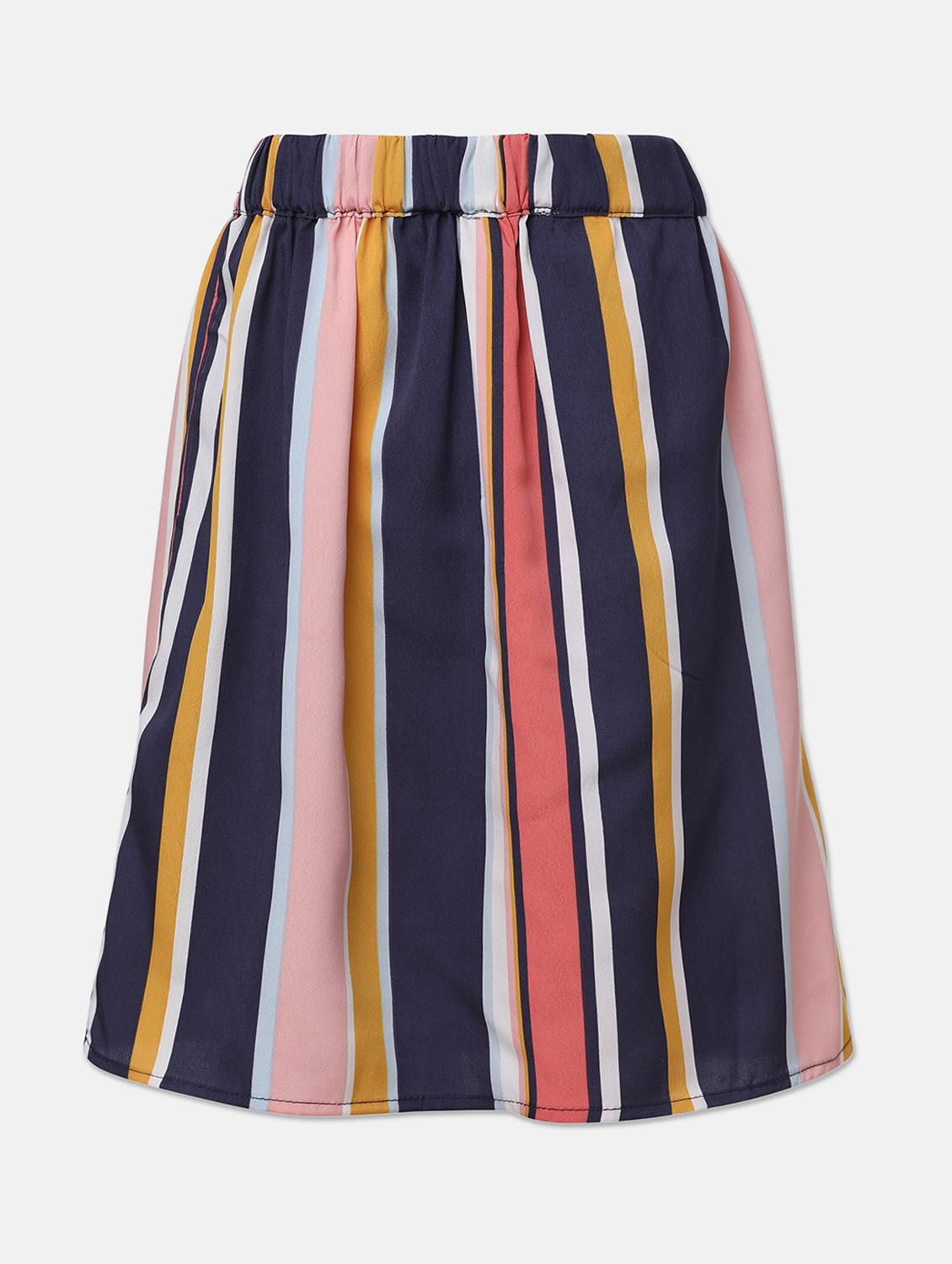 multi colored striped a-line skirt - 18105886 -  Standard Image - 1