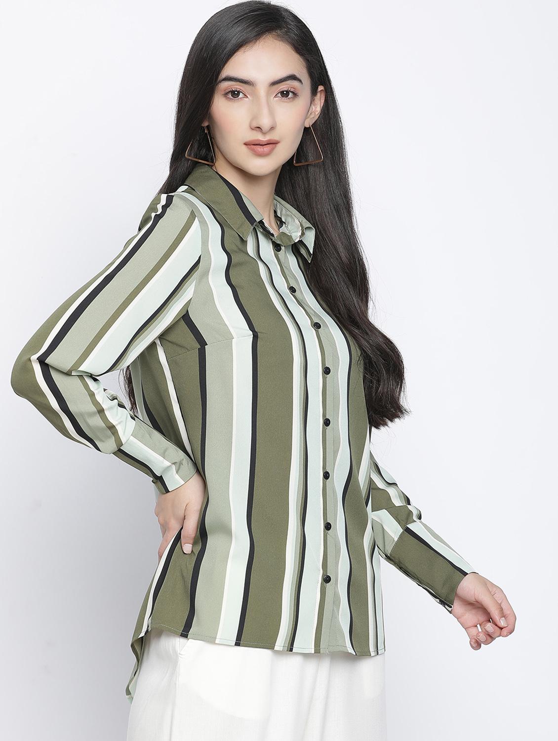 long sleeved striped shirt - 18105922 - Standard Image - 1