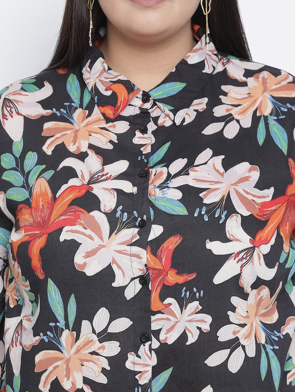 long sleeved floral shirt - 18105929 - Standard Image - 4