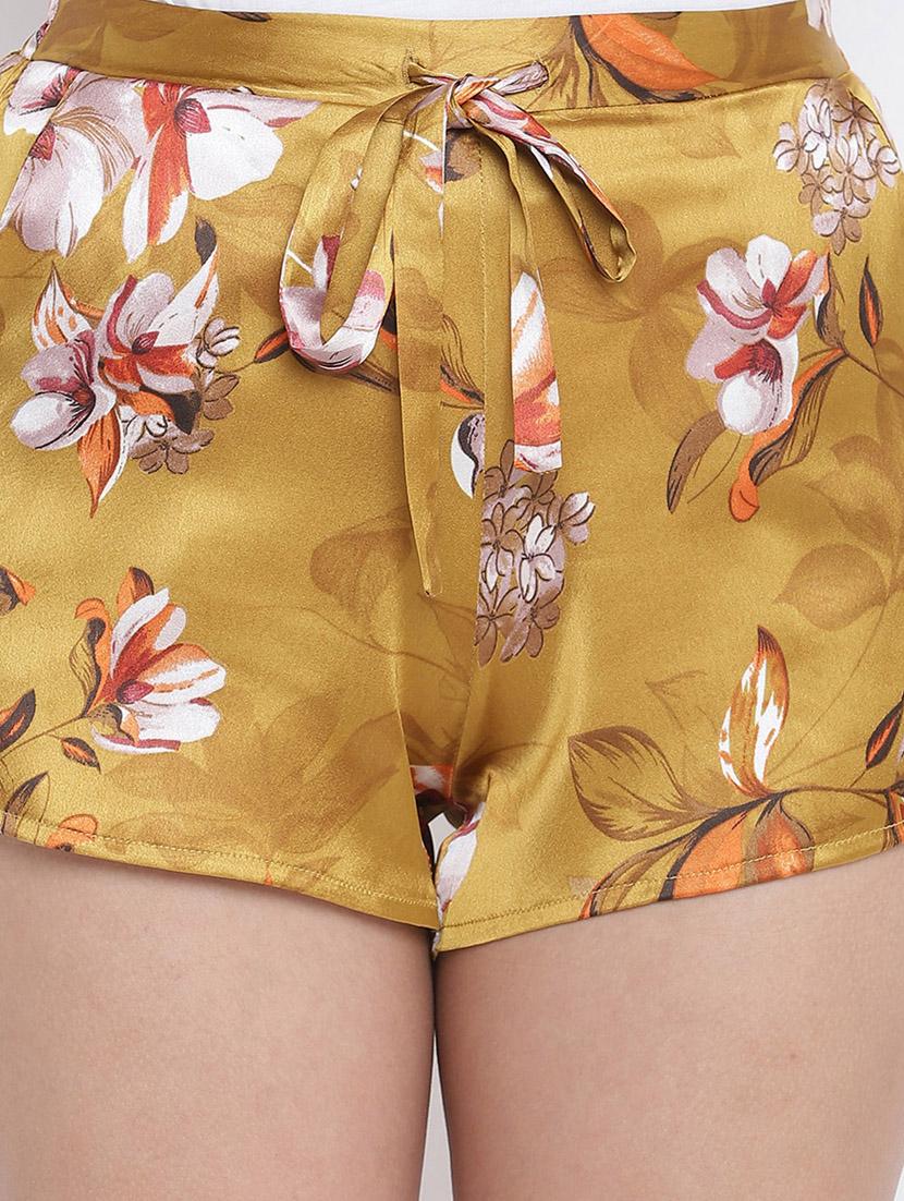 yellow polyester short - 18105987 - Standard Image - 4