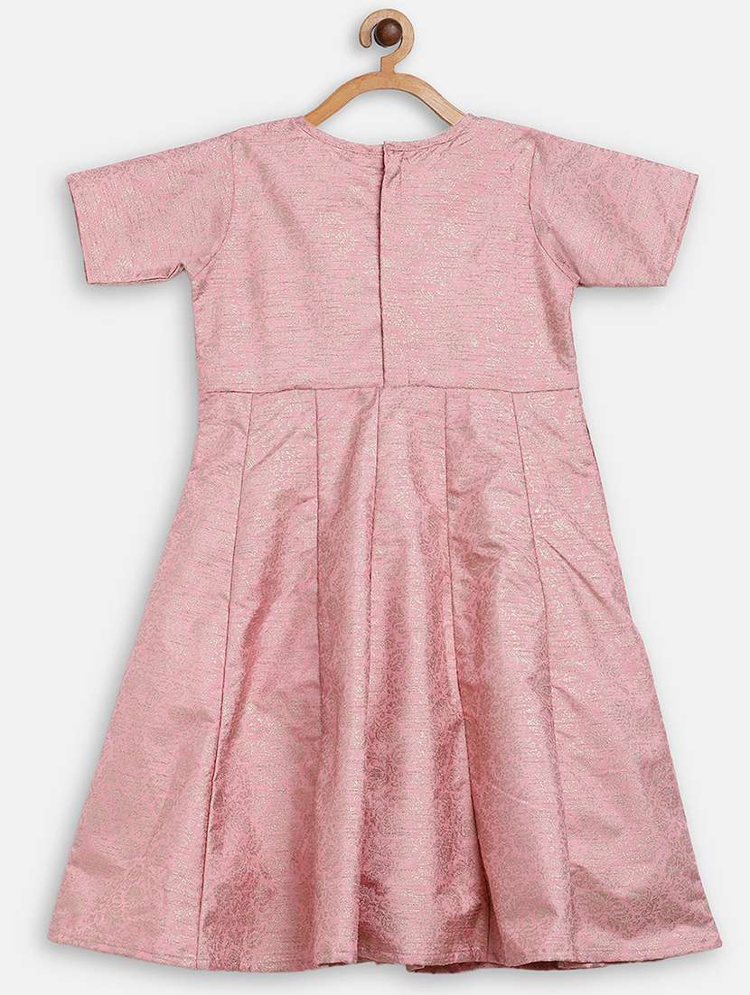 pink silk blend anarkali kurti - 18106197 -  Standard Image - 1