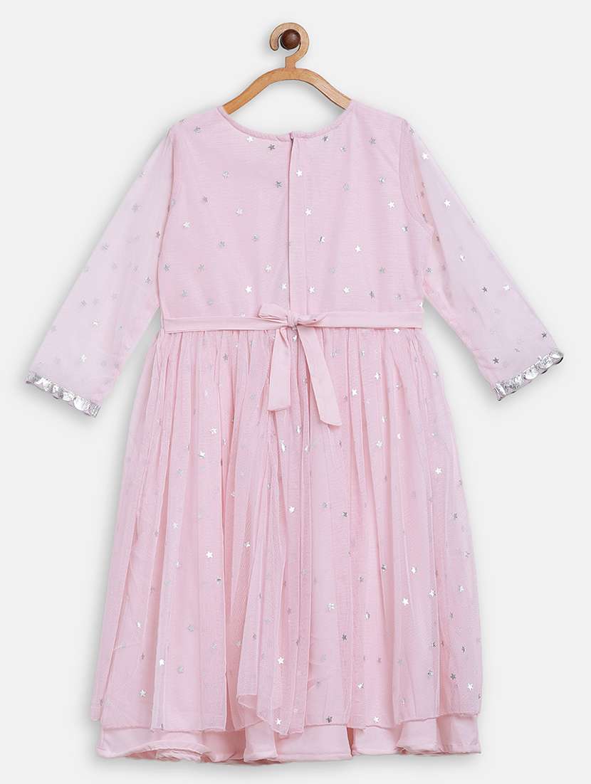 pink net regular kurti - 18106198 -  Standard Image - 1