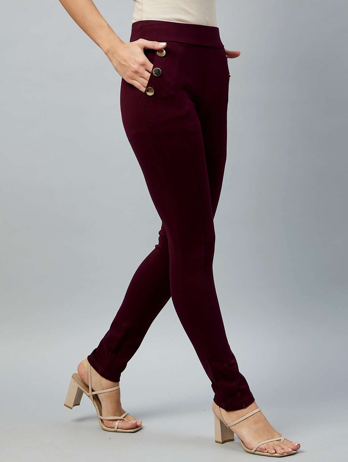 high rise solid jegging - 18106531 -  Standard Image - 1
