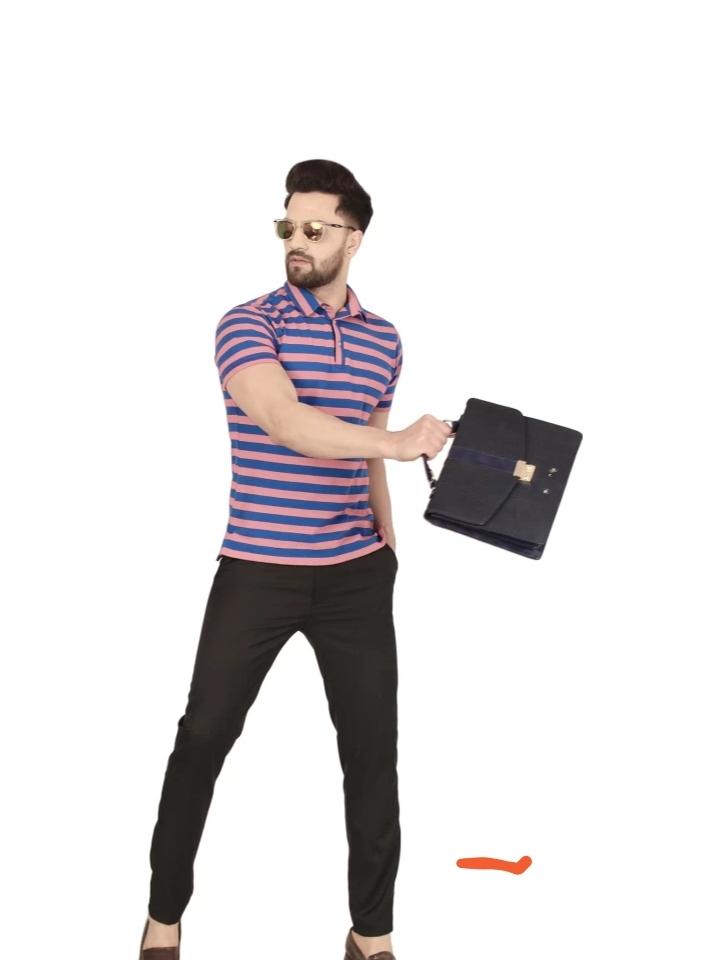 light blue cotton trousers - 18107928 - Standard Image - 1