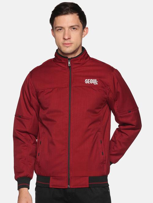 red polyester casual jacket - 18109124 - Standard Image - 0