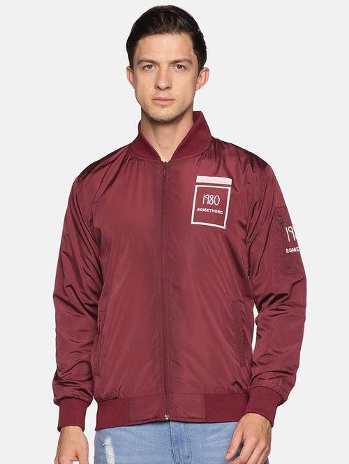 red polyester casual jacket - 18109129 - Standard Image - 0