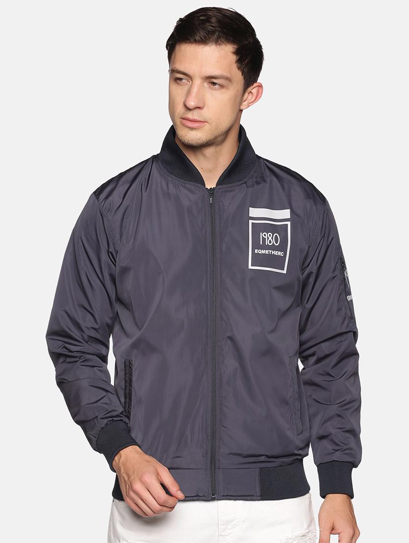 navy blue polyester casual jacket - 18109130 -  Zoom Image - 0