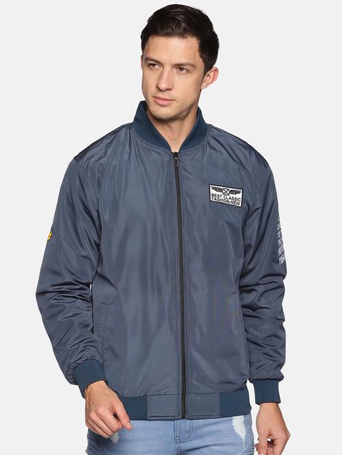 blue polyester casual jacket - 18109133 -  Standard Image - 0