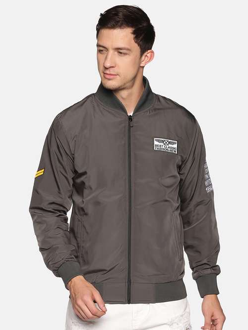 grey polyester casual jacket - 18109134 -  Standard Image - 0