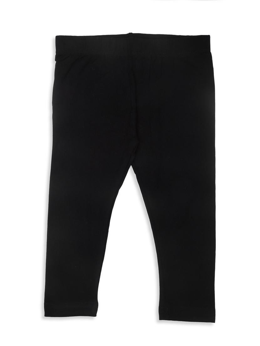 girls solid black viscose legging - 18109185 -  Standard Image - 1