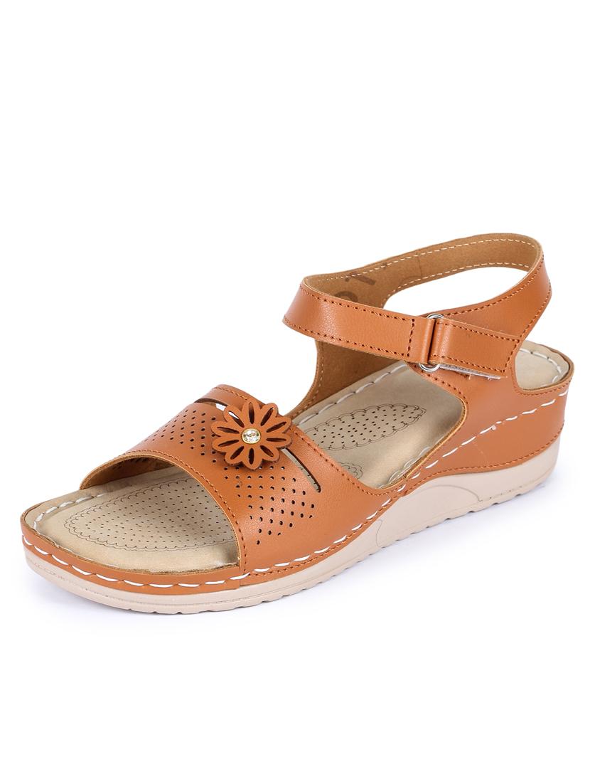 tan back strap wedge - 18110115 - Standard Image - 1