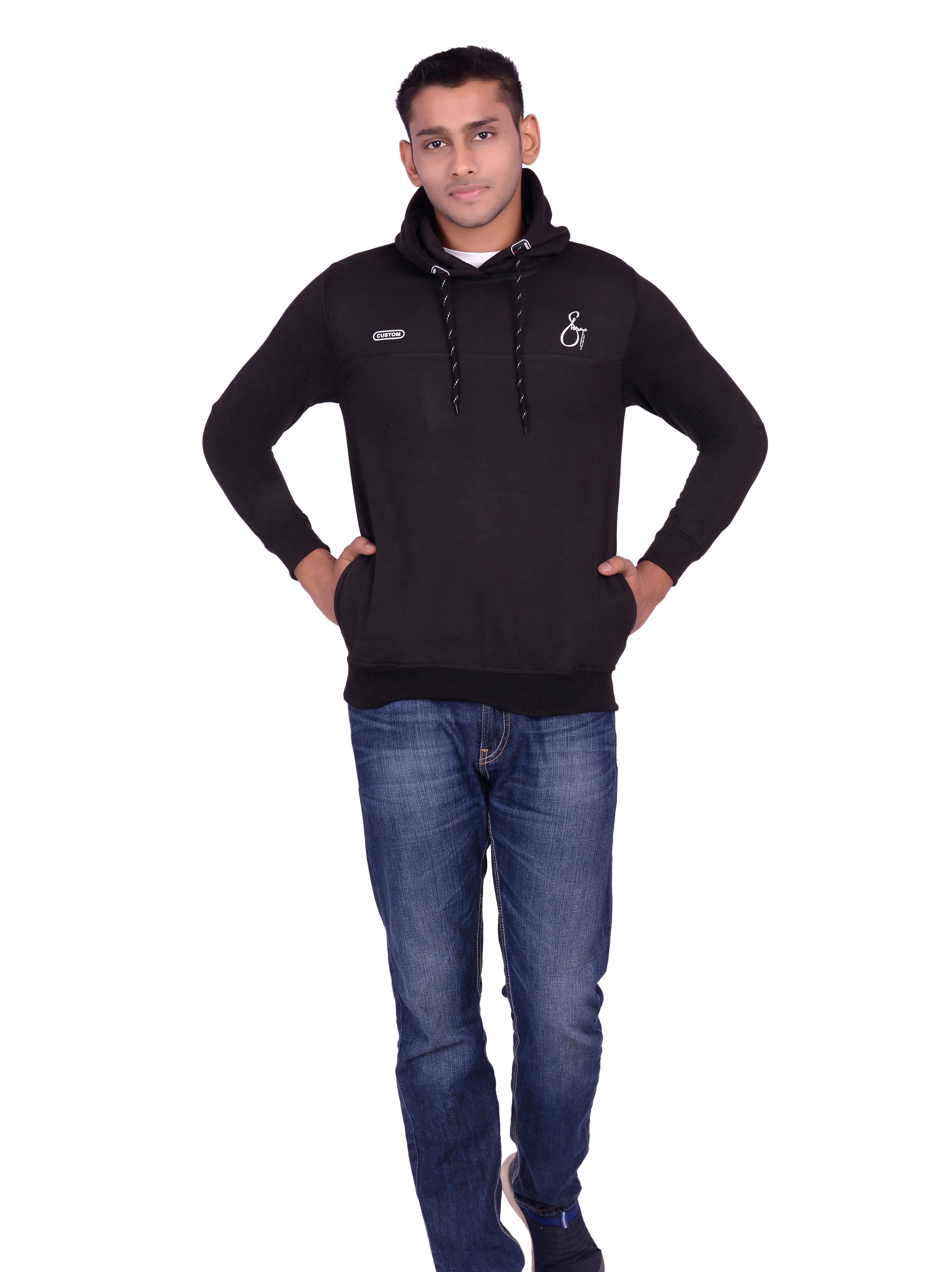 black sweatshirt for men - 18110592 - Standard Image - 1