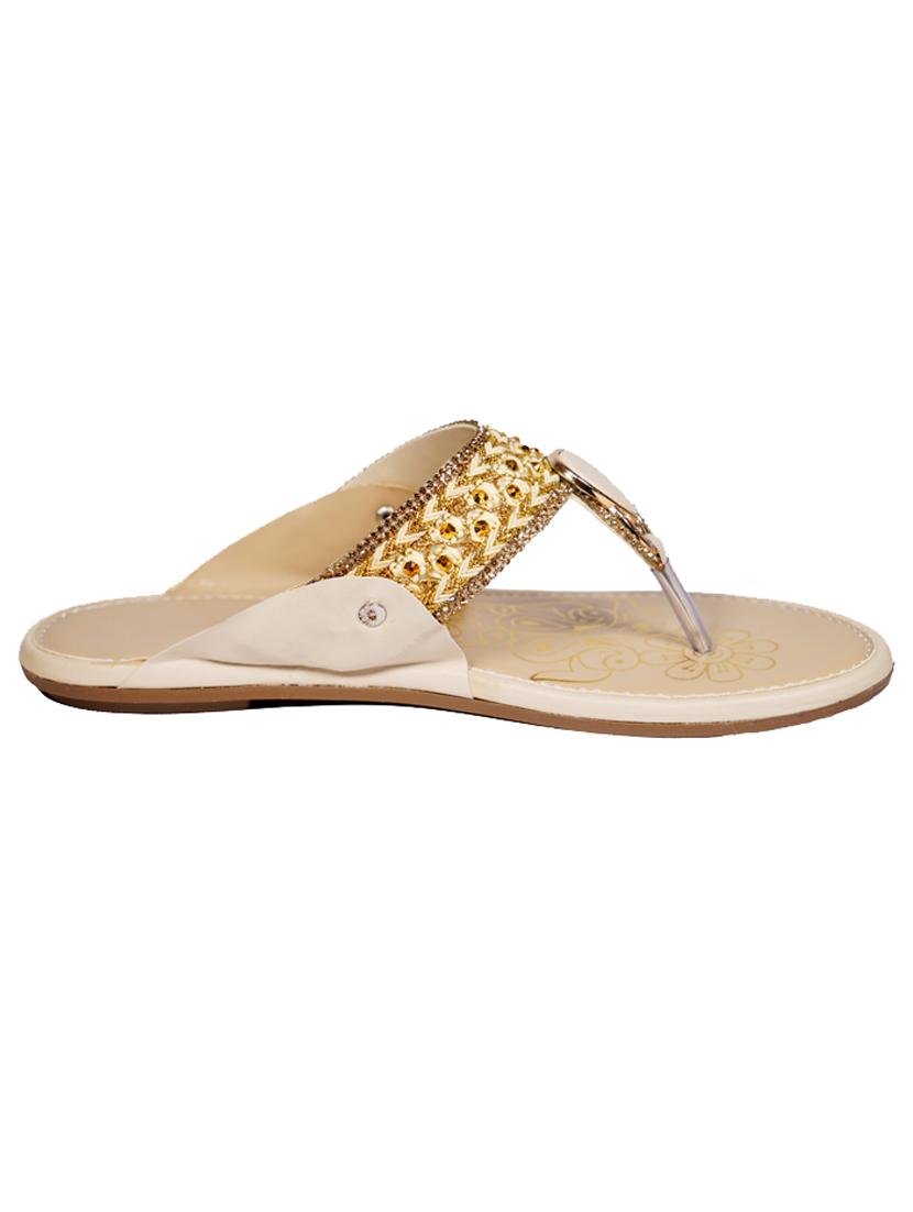beige synthetic slip on sandals - 18111309 -  Standard Image - 1