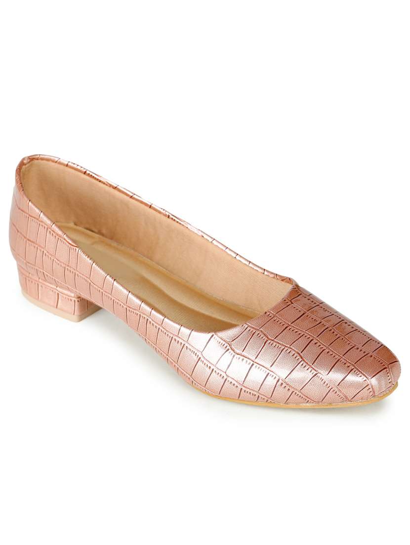 pink synthetic slip on ballerina