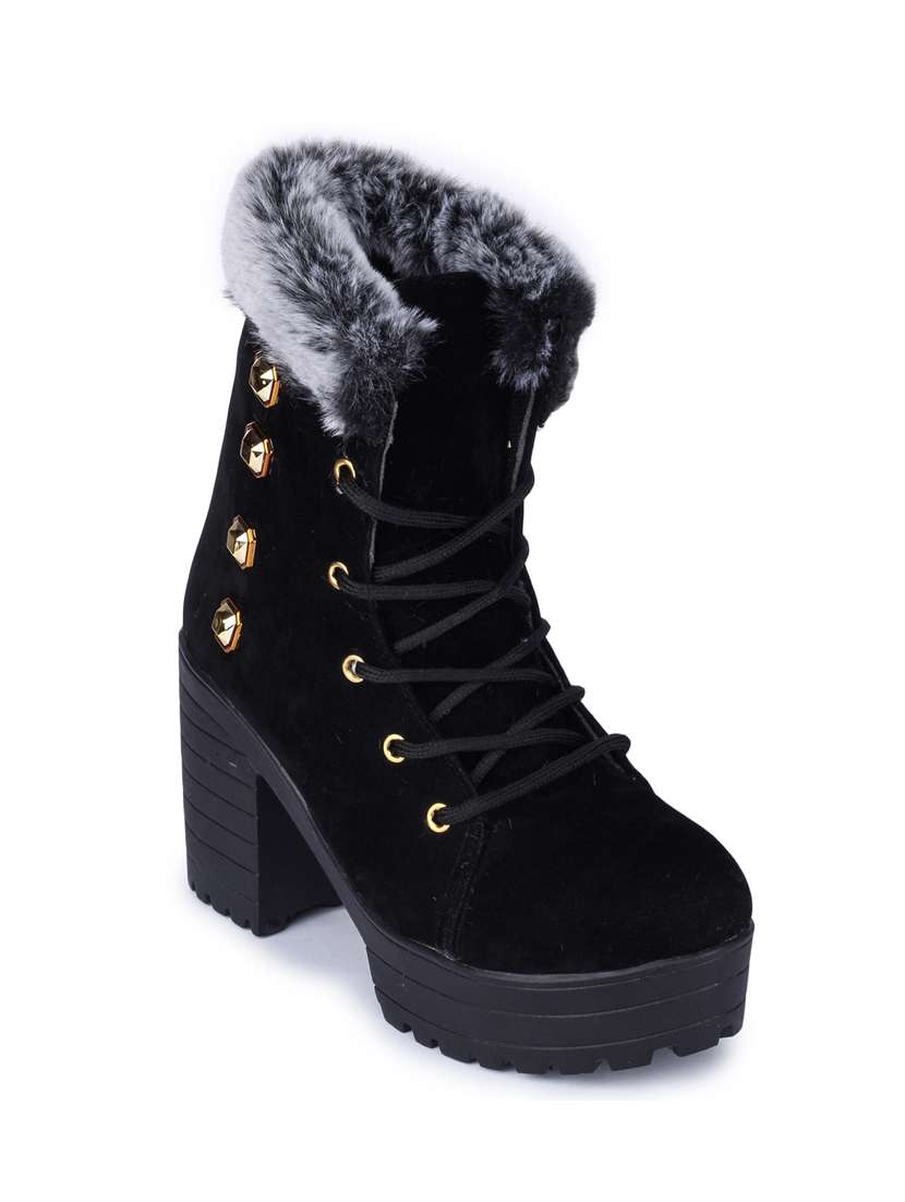 black ankle boot
